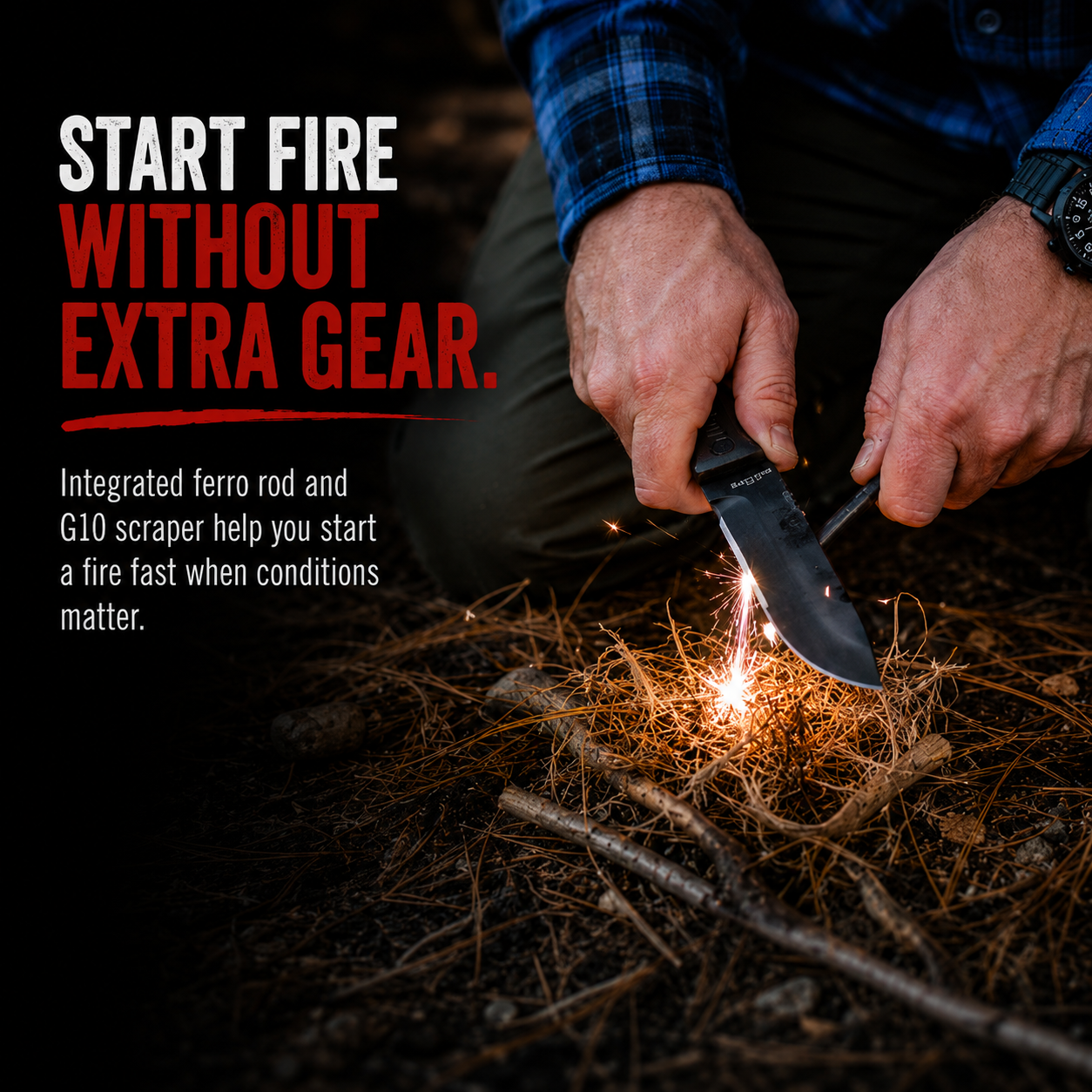 The Bloodline™ | 1095 Carbon Steel Bushcraft Knife