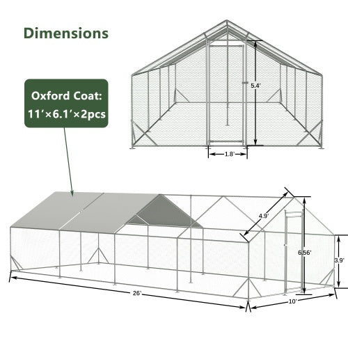 Large Metal Chicken Coop