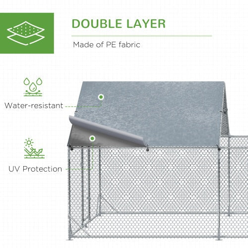 Large Metal Chicken Track For Chicken Coop With Waterproof And UV Cover
