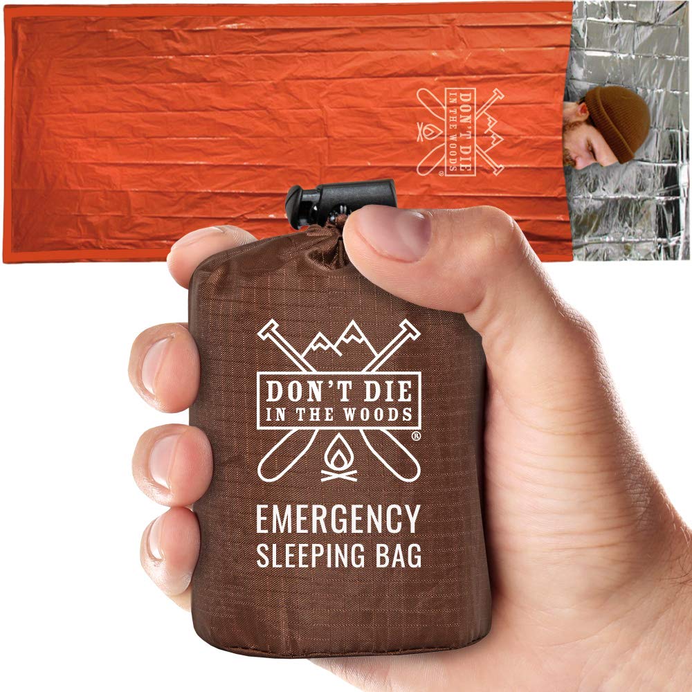 Dont Die In The Woods Emergency Sleeping Bag Survival Bivy (Survival Orange)